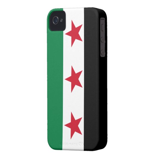 Free Syria Syrian Revolution Flag IPhone case (Back Left)