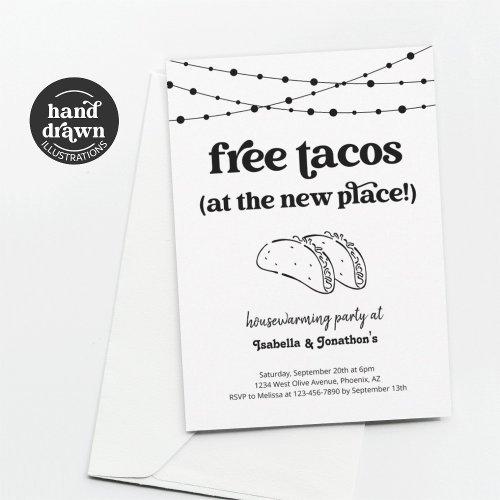 Free Taco Funny Housewarming Party Invitation