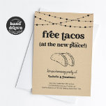Free Taco Funny Housewarming Party Invitation<br><div class="desc">Free Tacos (at the new place!).  Enjoy a fun housewarming invitation that puts the spotlight on...  tacos!  Artwork is hand drawn.</div>