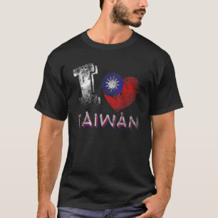 Free Taiwan Flag Safe Keep Independent I Love Taiw T-Shirt