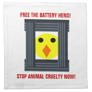 Free the Battery Hens Napkin