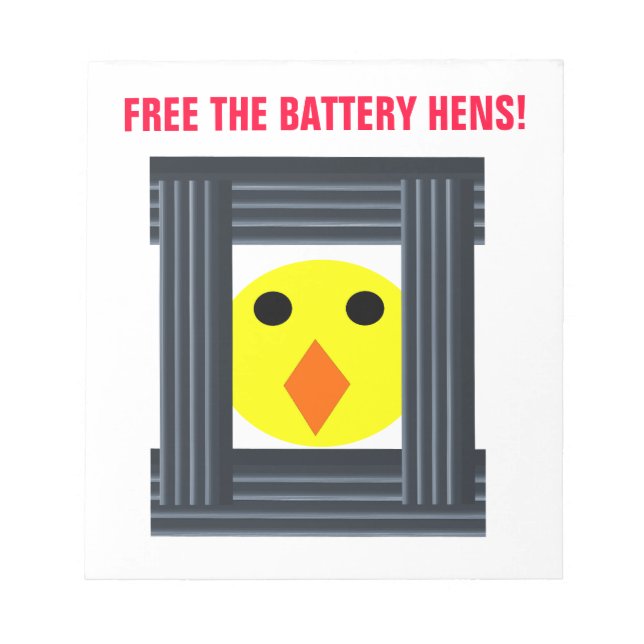 Free the Battery Hens Notepad (Front)