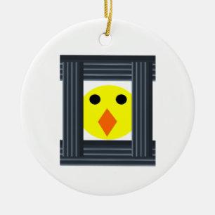 Free the Battery Hens Pendant Ceramic Ornament