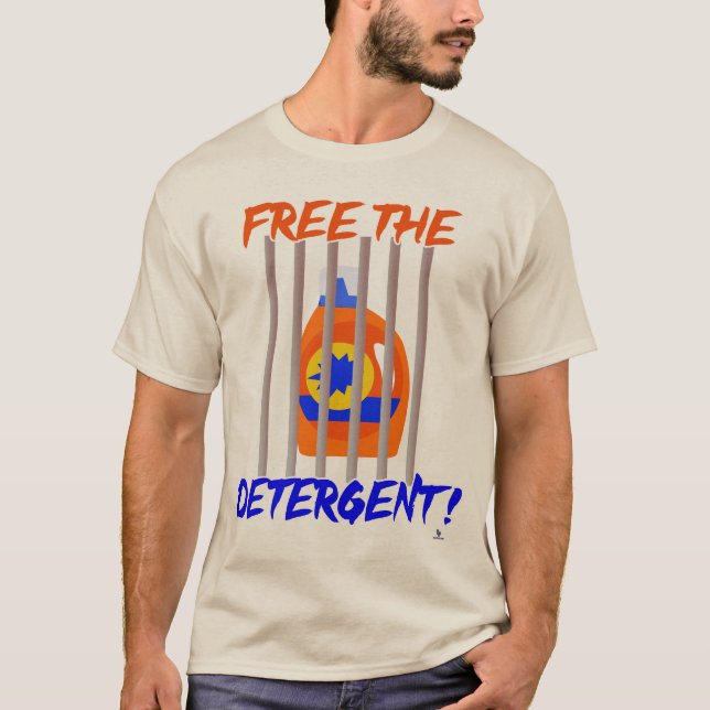  Free the Detergent Funny Laundry Slogan T-Shirt (Front)