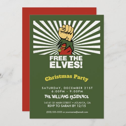 Free the elves       invitation