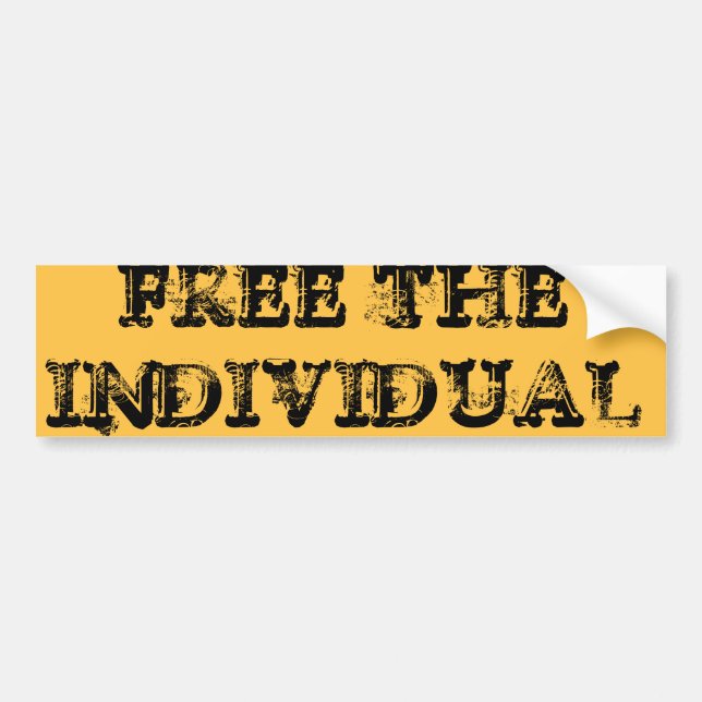 FREE THE INDIVIDUAL BUMPER STICKER (Front)