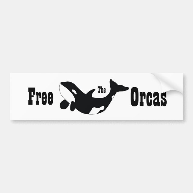 Free The Orcas Bumper Sticker (Front)