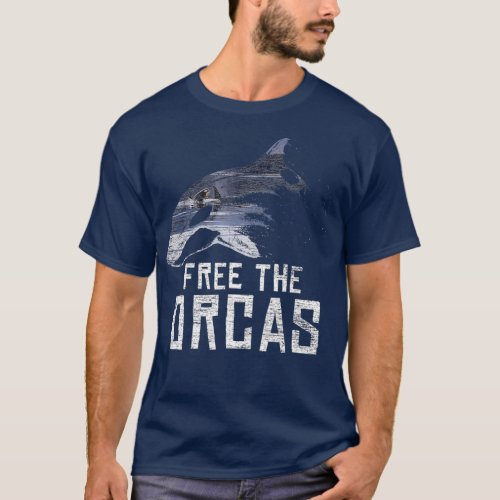 Free The Orcas  Climate Change  Animal Orca T_Shirt