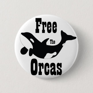 Free The Orcas Pinback Button