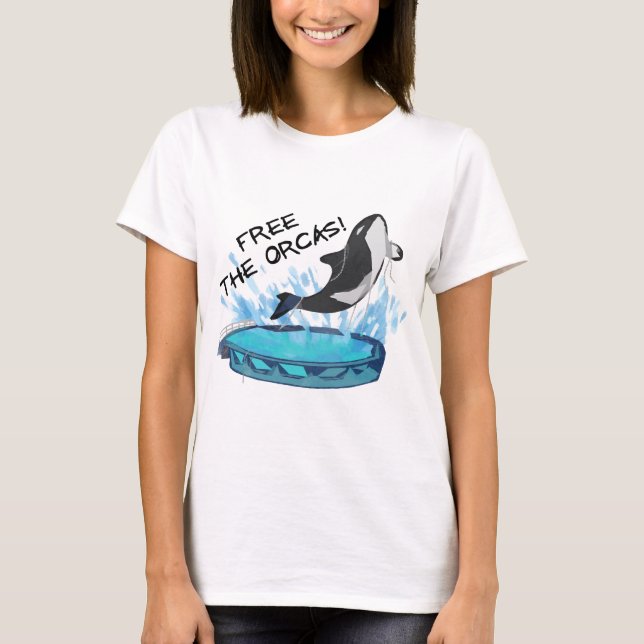 FREE THE ORCAS! T-Shirt (Front)