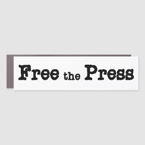 Free the Press Support Journalists Car Magnet