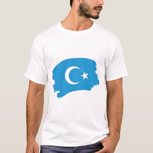 Free the Uyghurs _ Save Uyghur Flag T_Shirt