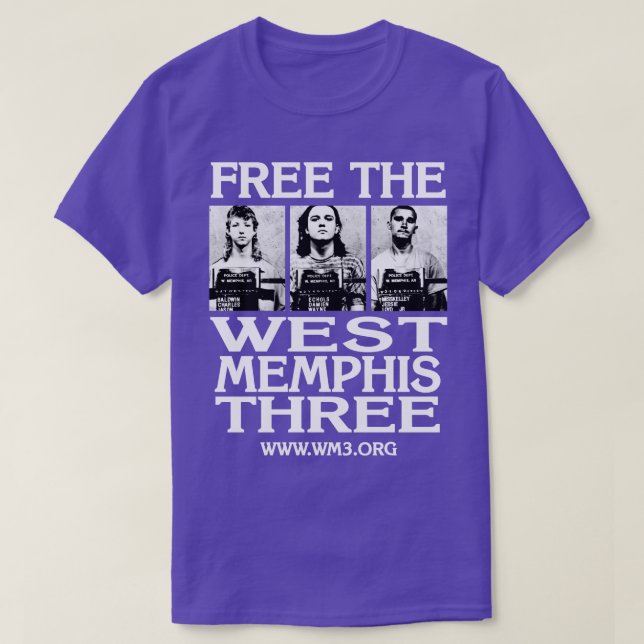 Free the West Memphis 3 TShirt (Design Front)
