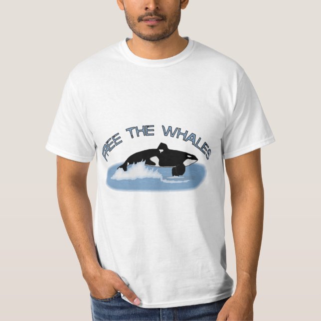 Free The Whales T-Shirt (Front)