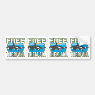 Free Them All (Whales) Bumper Sticker