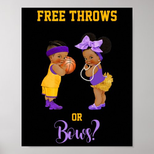 Free Throws or Bows Basketball Ba1 Poster