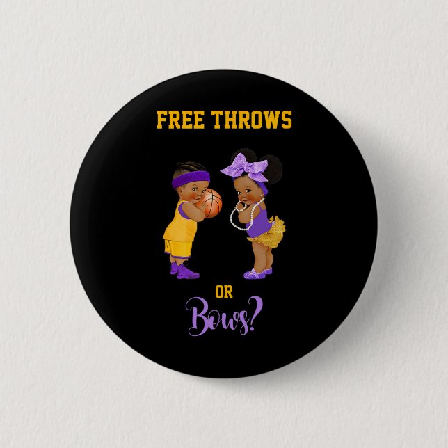 Free Throws Or Bows Bysketbyll By1  Button (Front)