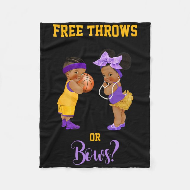 Free Throws Or Bows Bysketbyll By1  Fleece Blanket (Front)