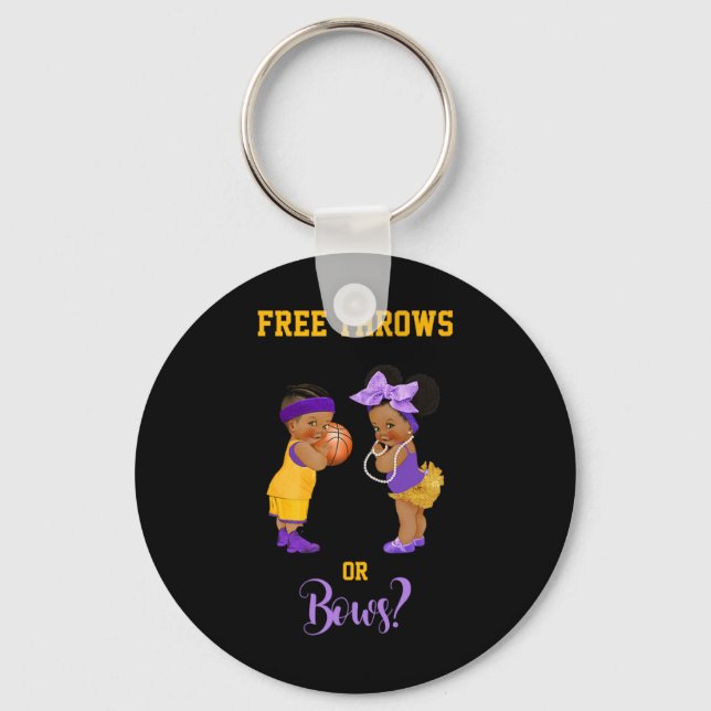 Free Throws Or Bows Bysketbyll By1  Keychain (Front)