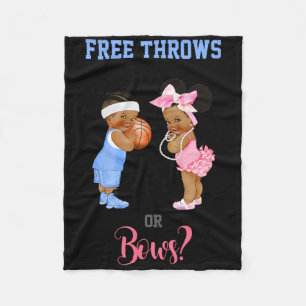 Free Throws Or Bows Bysketbyll By Fleece Blanket