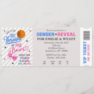 Gender Reveal Invitation, Editable Baby Baseball Ticket Invite, Baby S