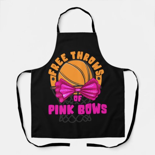 Free Throws or Pink Bows Pink or Blue Gender Revea Apron