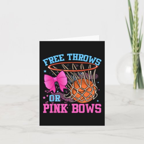 Free Throws or Pink Bows Pregnancy Pink or Blue  Card