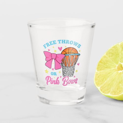 Free Throws or Pink Bows Shot Glass