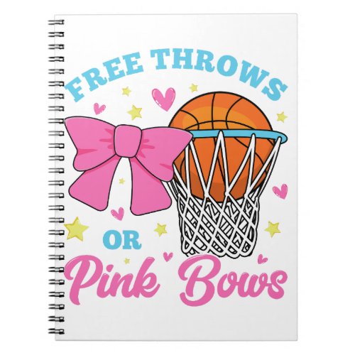Free Throws or Pink Bows Spiral Photo Notebook