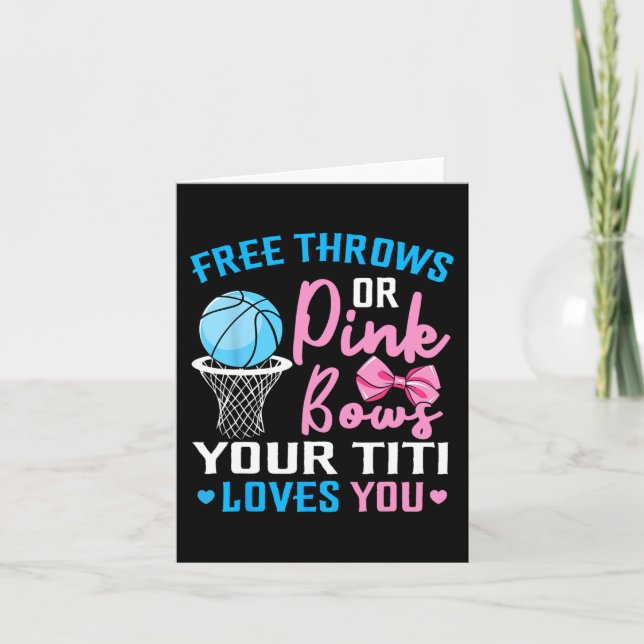 Free Throws or Pink Bows Titi Loves You Gender Rev Card (Front)