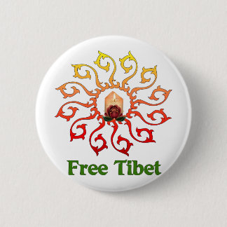 Free Tibet Candle Pinback Button