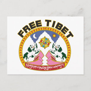 Free Tibet Emblem Postcard