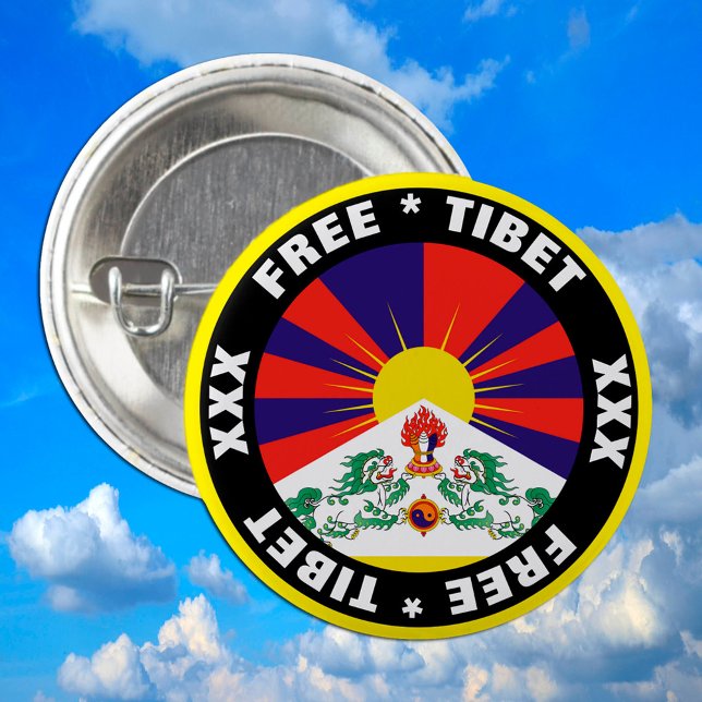 Free Tibet & Flag button (Creator Uploaded)