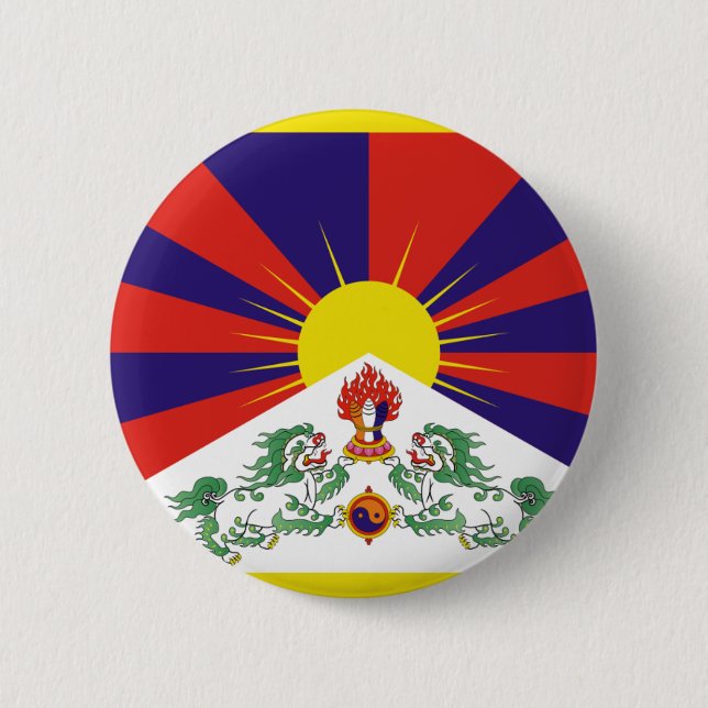 Free Tibet Flag Button (Front)