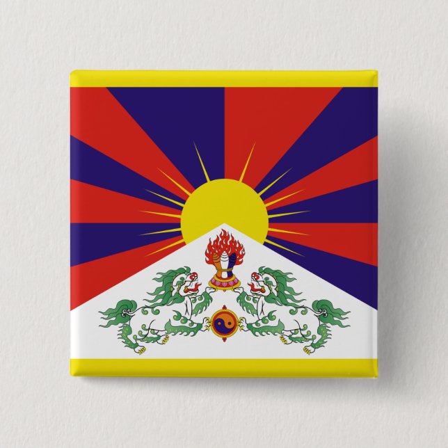 Free Tibet flag Button (Front)