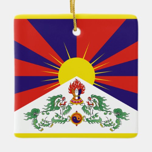 Free Tibet flag Ceramic Ornament