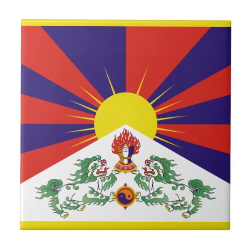 Free Tibet flag Ceramic Tile