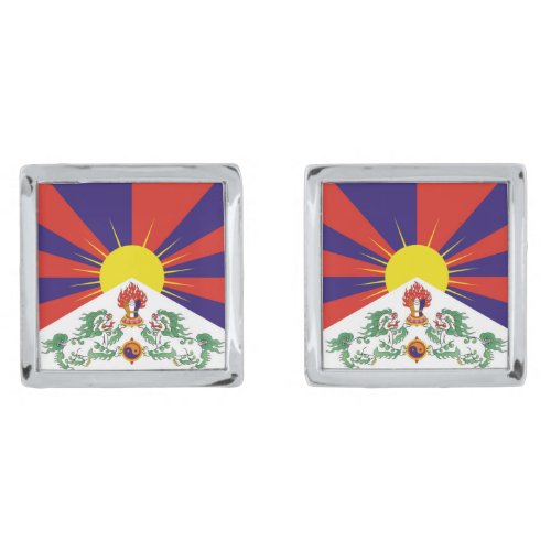 Free Tibet flag Cufflinks