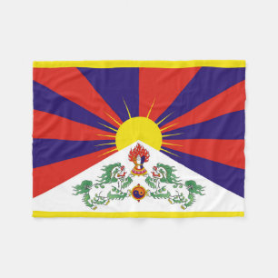 Free Tibet flag Fleece Blanket