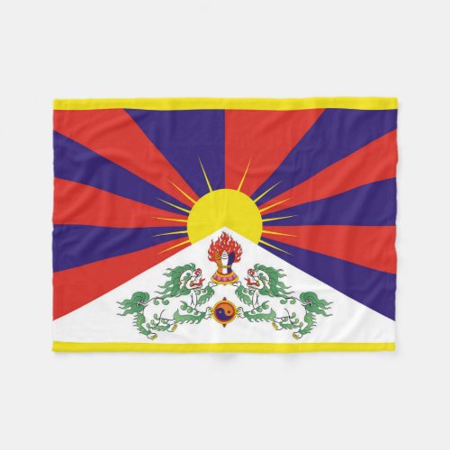 Free Tibet flag Fleece Blanket