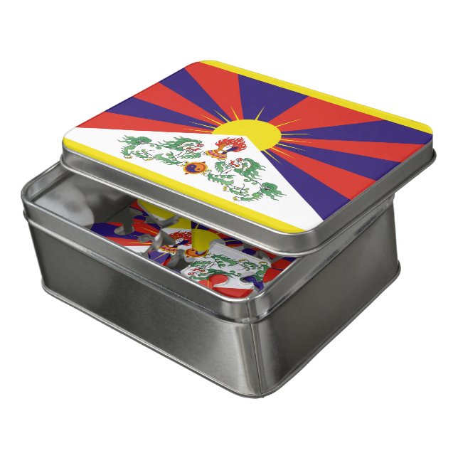 Free Tibet flag Jigsaw Puzzle (Lid Open)