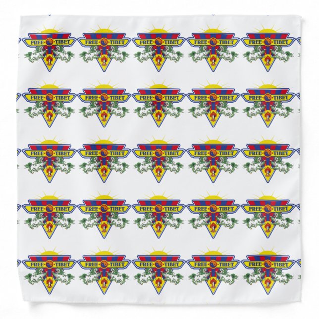Free Tibet Flag Logo Bandana (Front)