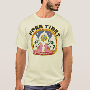 Free Tibet Flag Logo T-Shirt