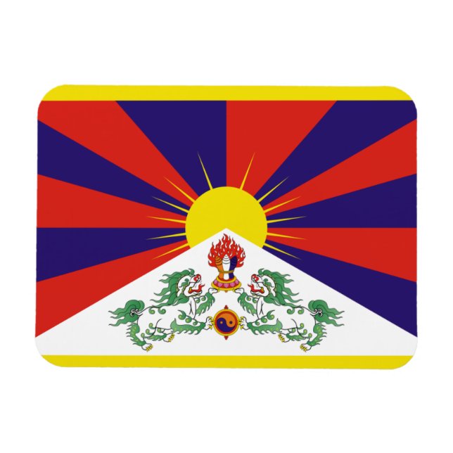 Free Tibet flag Magnet (Horizontal)