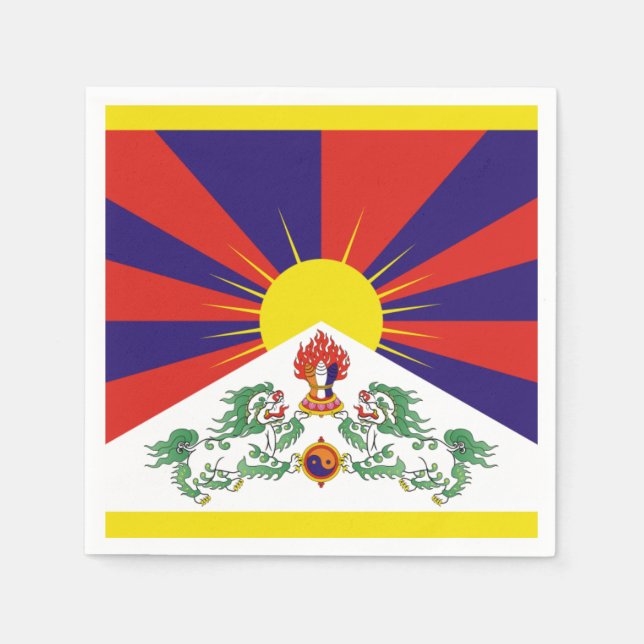 Free Tibet flag Napkins (Front)