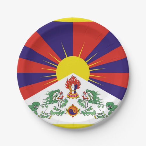 Free Tibet flag Paper Plates