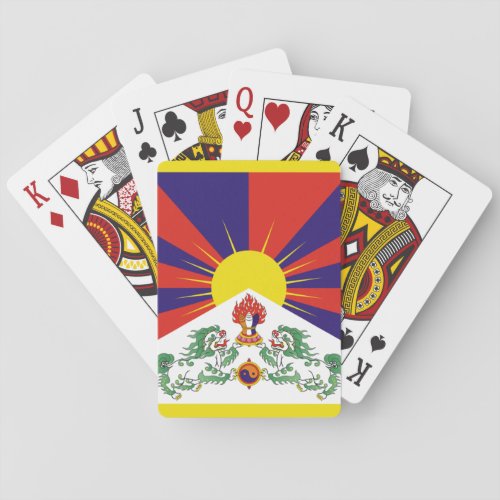 Free Tibet flag Poker Cards