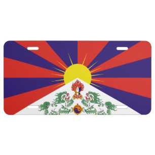 Free Tibet flag Postcard License Plate