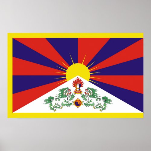 Free Tibet flag Poster