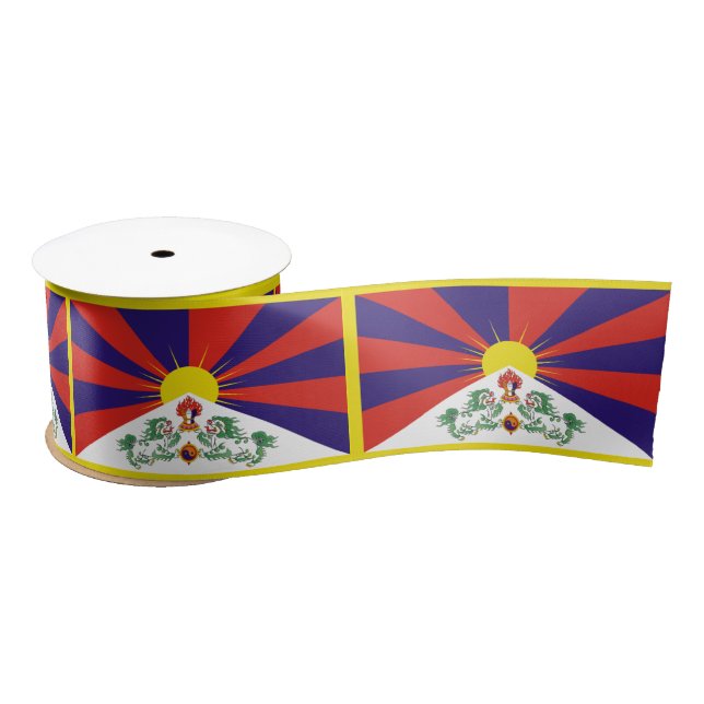 Free Tibet flag Satin Ribbon (Spool)